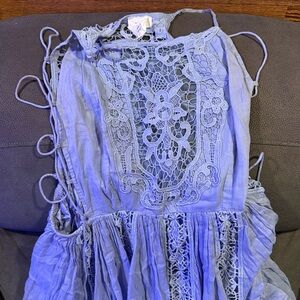 Blue crochet FP dress